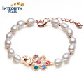 White Freshwater Pearl Bracelet AAA 6-7mm Rice Freshwater Pearl Bracelet Wholesale